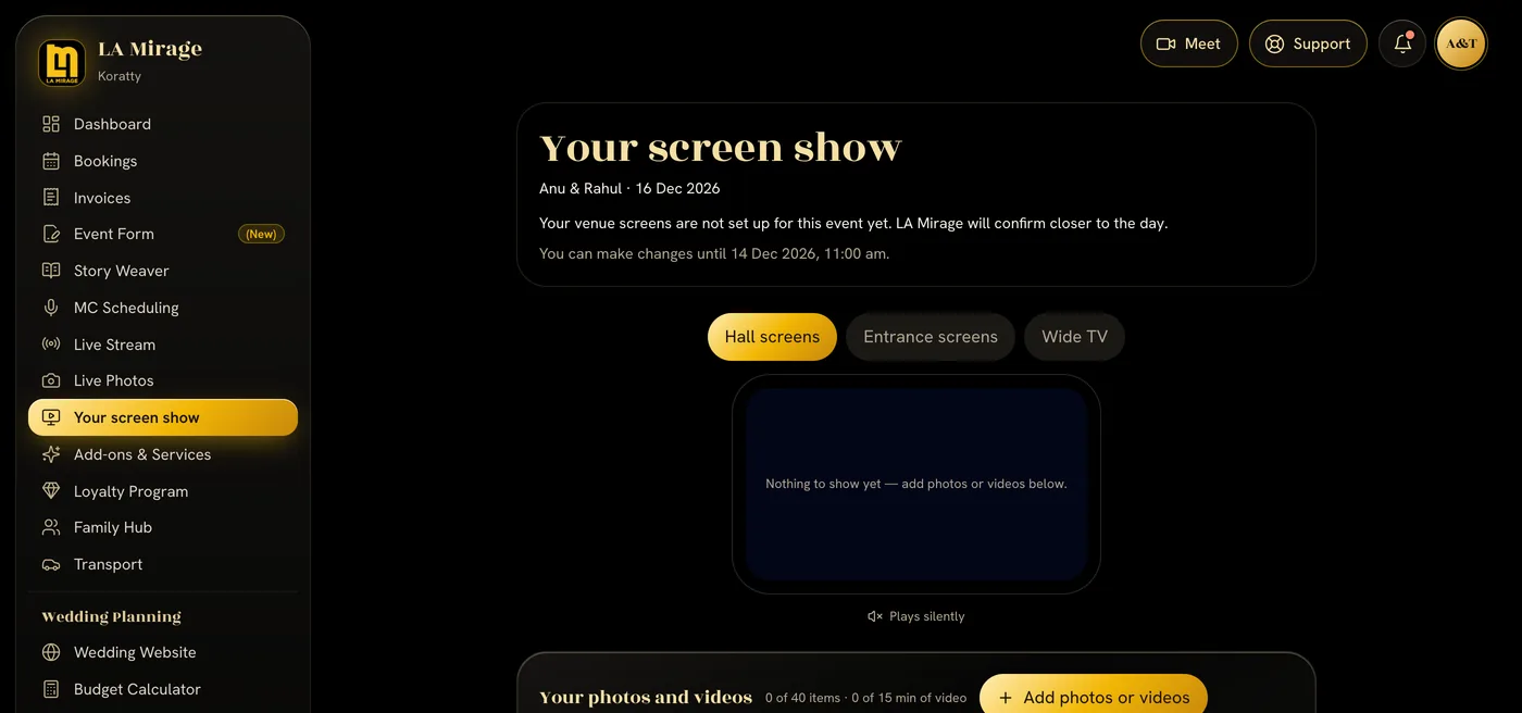 Your Screen Show — Venue TVs — lamirage.co