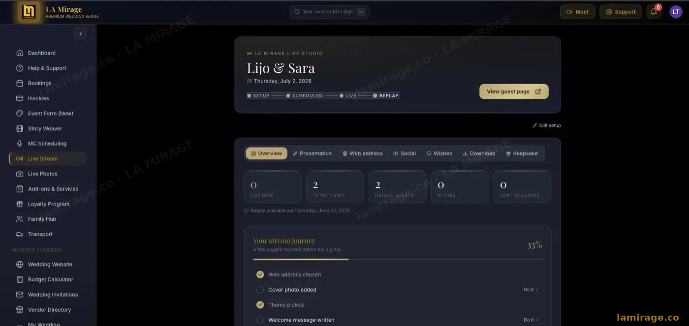 4K Live Stream Studio — lamirage.co
