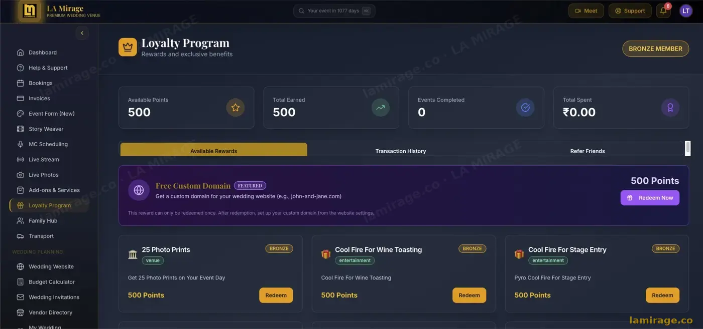 Loyalty & Referrals — lamirage.co