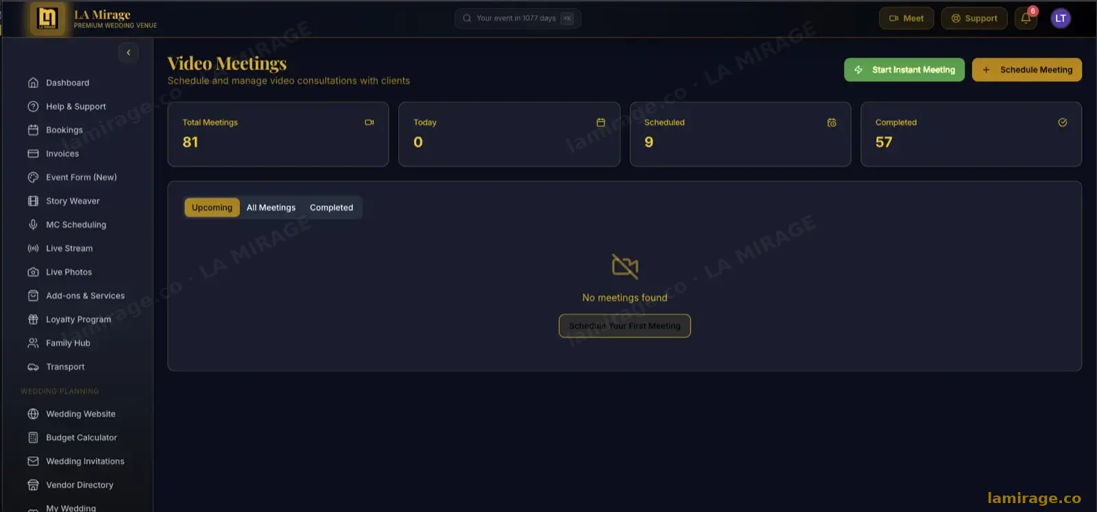 Video Meetings, Built In — lamirage.co