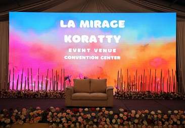 LA Mirage Koratty Wedding Venue LED Wall